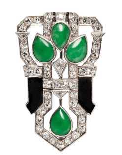 Boucheron jadeite and diamond brooch made in 1920